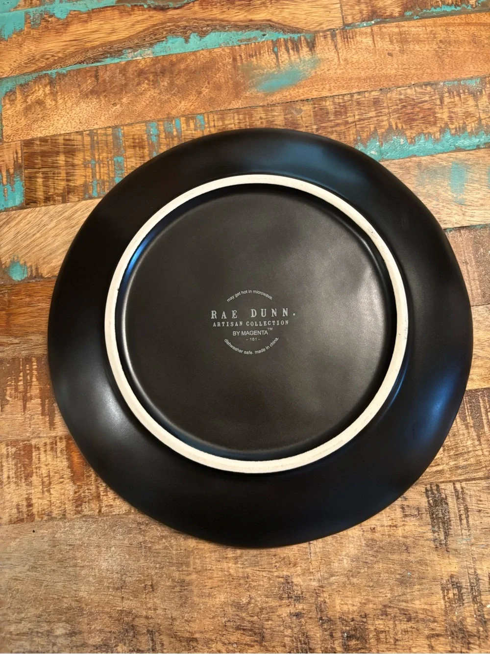 Rae Dunn 11” Dinner Plate Black 8 available $15/EA